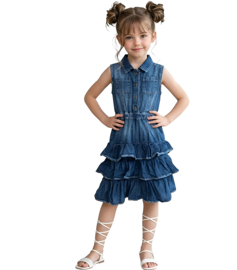 فستان جينز بتصميم عصري