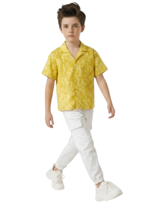 Boys Printed Short Sleeve Shirt