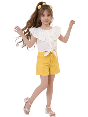 Girls' Shiny Detail Shirt