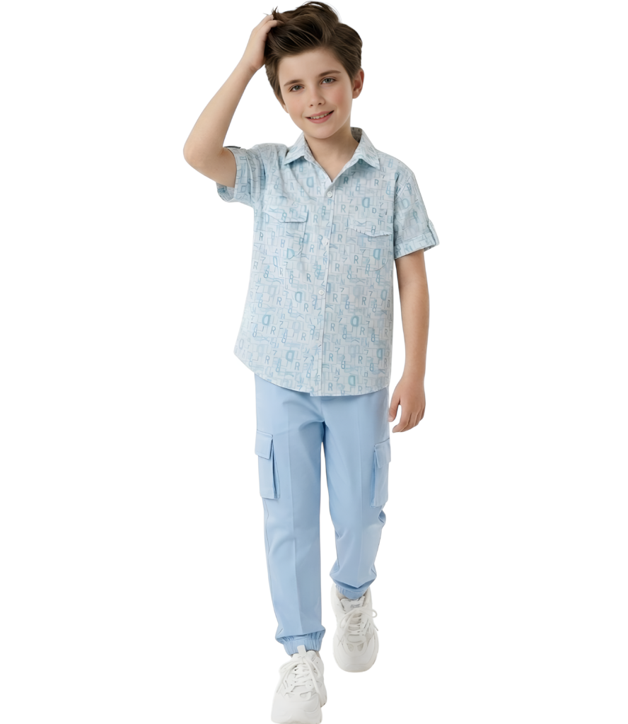 Boys Printed Short Sleeve Shirt