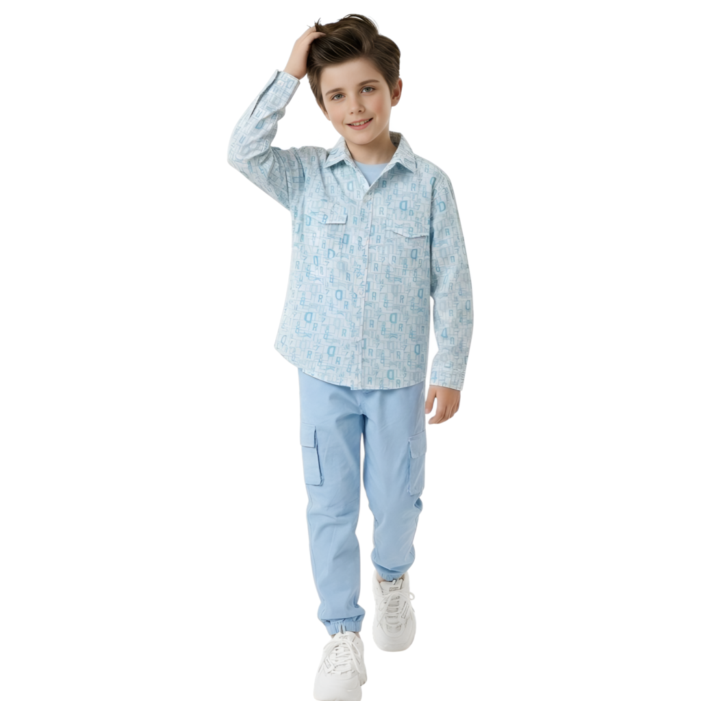 Boys Printed Short Sleeve Shirt