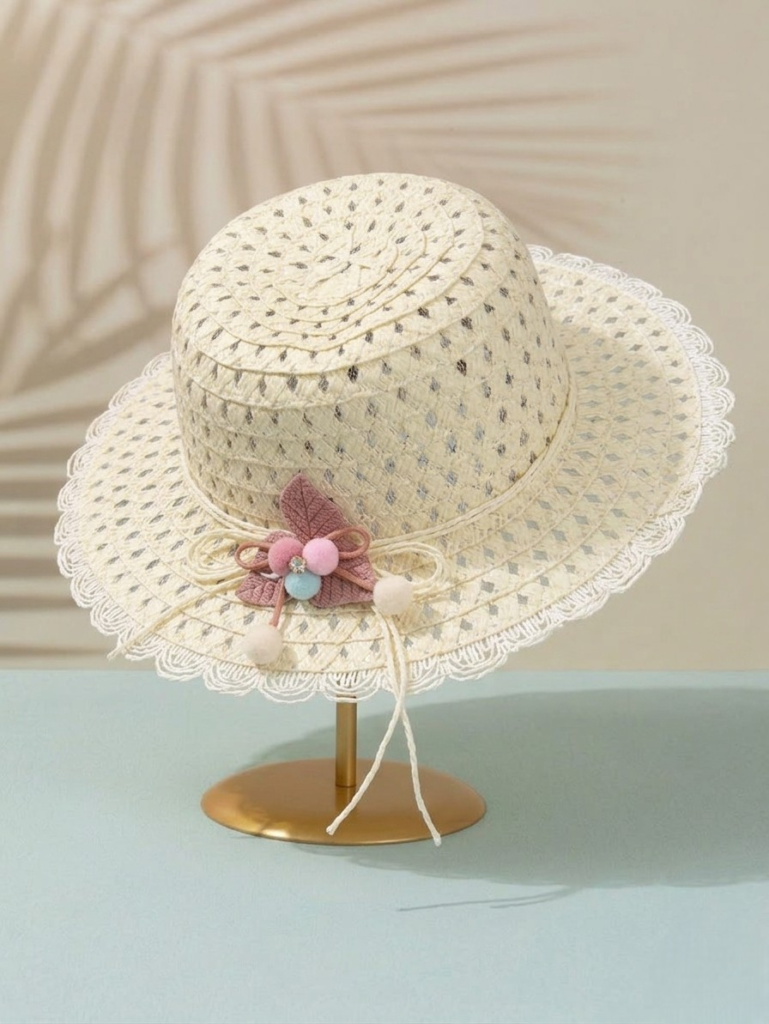 Girls' Straw Sun Hat