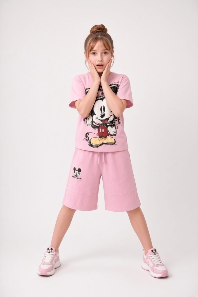 Two-piece Mickey Mouse and Friends Print Set for Girls