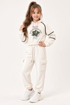 Girls' Modern Hoodie Sleepwear Set