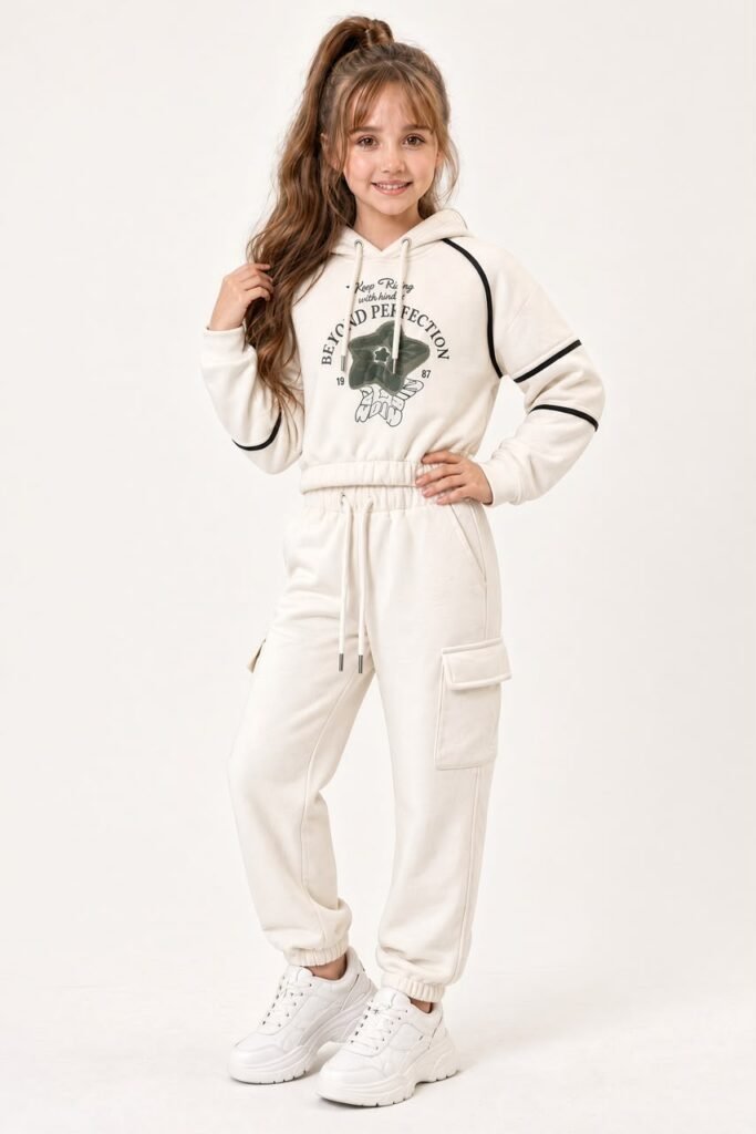 Girls' Modern Hoodie Sleepwear Set