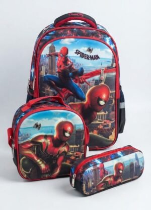 Boys' Marvel Spider-Man 3-Piece School Backpack Set