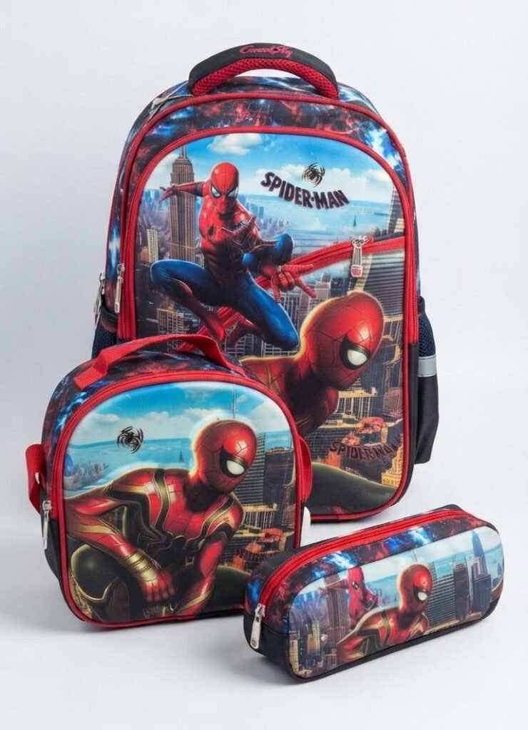 Boys' Marvel Spider-Man 3-Piece School Backpack Set